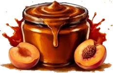Jar of peach dipping sauce